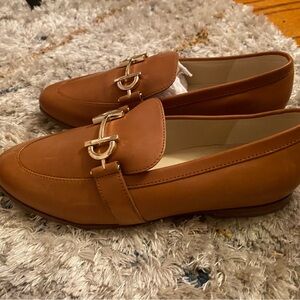 Cole Haan Brown Loafers with Gold Accent